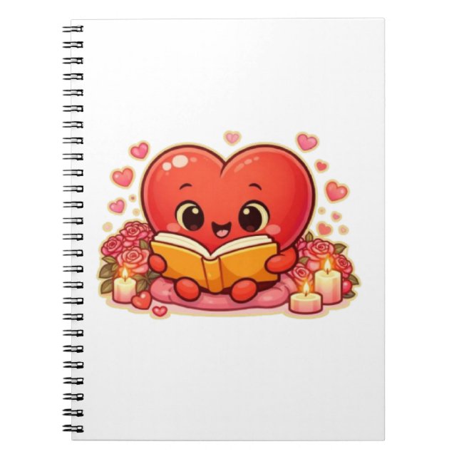 Caderno Espiral Histórias de Amor Começam Dentro do Coração (Frente)