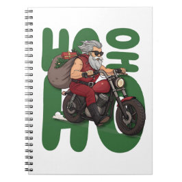 Caderno Espiral Ho Ho Ho Santa Biker