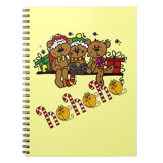 Caderno Espiral Ho Ho Ho Teddy Bears (Frente)