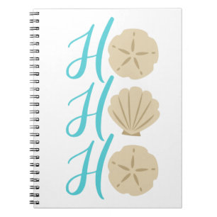 Caderno Espiral Ho Ho Praia Natal Dólar e Shell