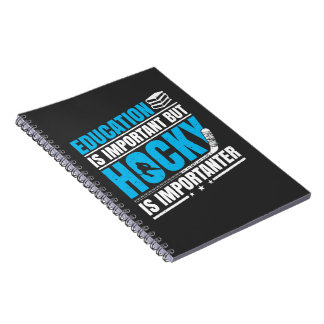 Caderno Espiral Hockey engraçado é importante