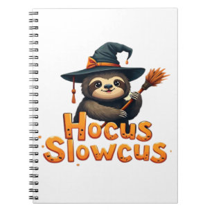 Caderno Espiral Hocus Slowcus Sloth amantes do vestido de Hallowee