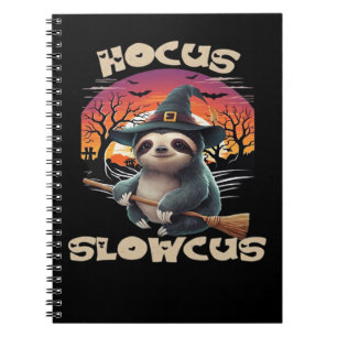 Caderno Espiral Hocus Slowcus Sloth amantes do vestido de Hallowee