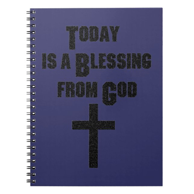 Caderno Espiral Hoje é uma bênção de Deus (Frente)