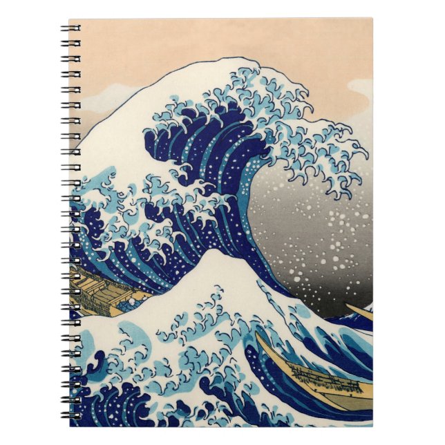 Caderno Espiral Hokusai "caderno da grande onda" (Frente)