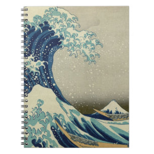Caderno Espiral Hokusai é a onda de Excelentes de Kanagawa
