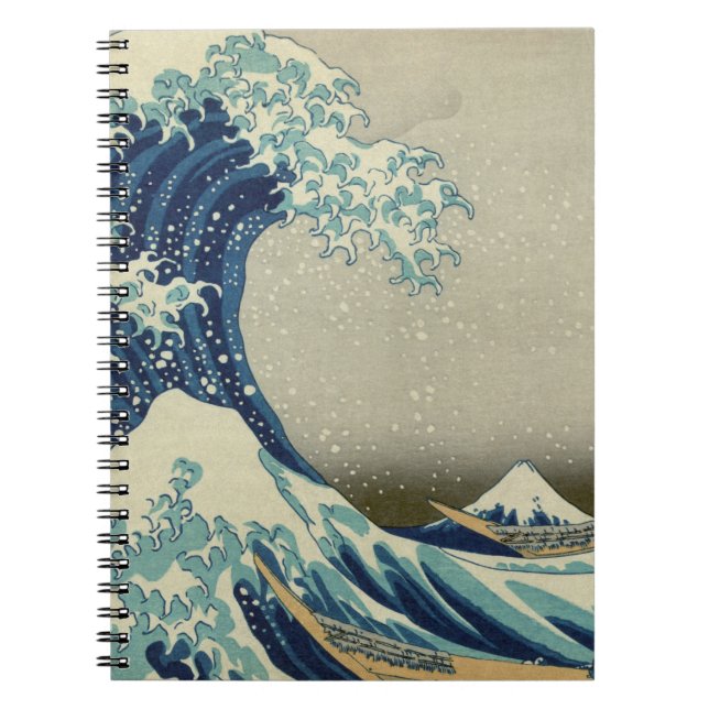 Caderno Espiral Hokusai é a onda de Excelentes de Kanagawa (Frente)