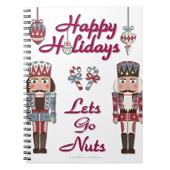 Caderno Espiral Holiday Nutcracker deixa Loucos irem (Frente)