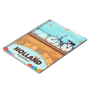 Caderno Espiral Holland "Ik zal handhaven" o cartaz do viagem da