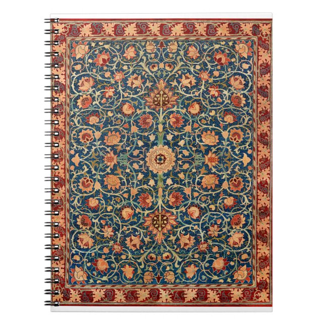 Caderno Espiral Holland Park Carpet por William Morris (Frente)