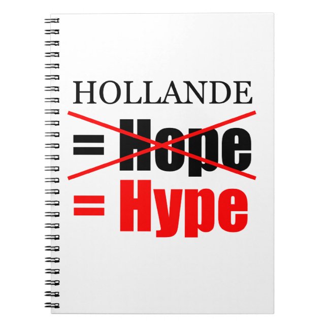 Caderno Espiral Hollande Not Hope = Hype - Notebook (Frente)