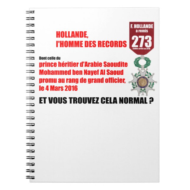 Caderno Espiral Hollande Record Legion d'Honneur - Notebook (Frente)