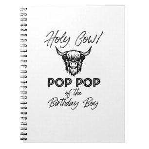 Caderno Espiral Holly Cow Pop Da Vaca De Birthday Boy Highland