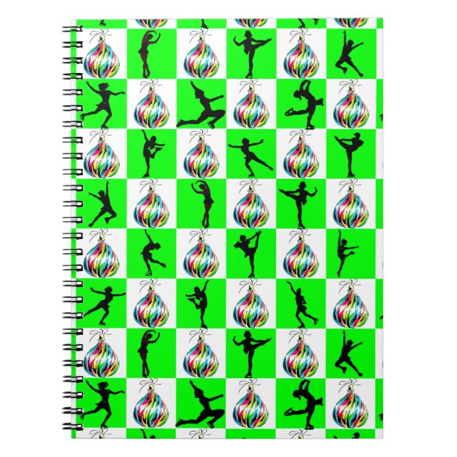 CADERNO ESPIRAL HOLLY JOLLY FIGURE SKATING CHRISTMAS DESIGN (Frente)