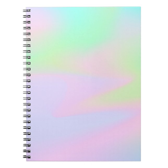Caderno Espiral Holográfico Iridescente (Frente)