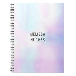 Caderno Espiral Holográfico Simples Personalizado Moderno