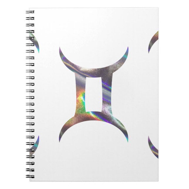 Caderno Espiral holograma Gemini (Frente)