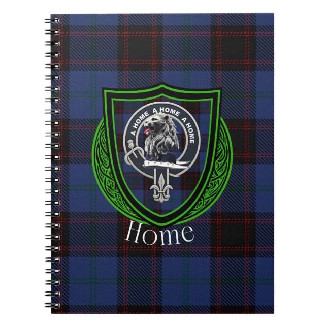 Caderno Espiral Home Scottish Clan Tartan & Crest (Frente)