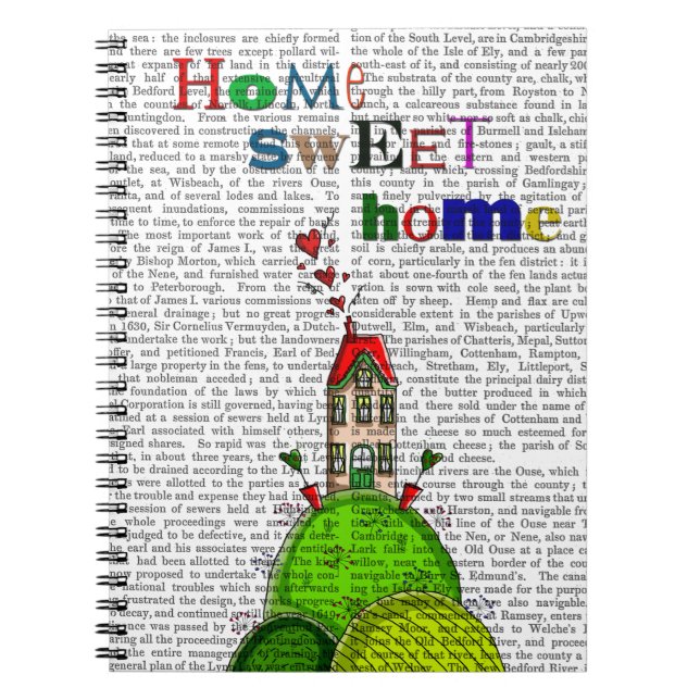 Caderno Espiral Home Sweet Home Illustration (Frente)
