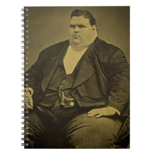 Caderno Espiral Homem arrepiante da gordura do secundário do circ