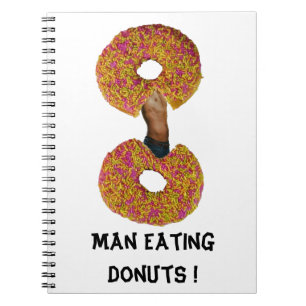 Caderno Espiral Homem Comendo Donuts !
