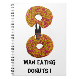 Caderno Espiral Homem comendo Rosquinhas! Notebook