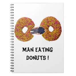 Caderno Espiral Homem comendo Rosquinhas! Notebook