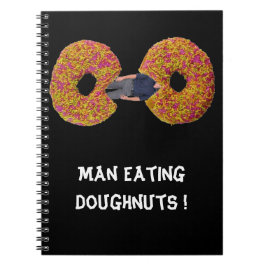 Caderno Espiral Homem comendo Rosquinhas! Notebook