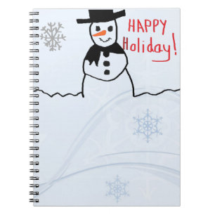 Caderno Espiral Homem de neve