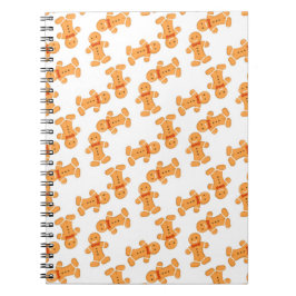 Caderno Espiral Homem de pão-de-gengibre, branco