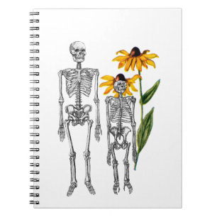 Caderno Espiral Homem Engraçado Chimpanzee Skeleton Black Eyed Su