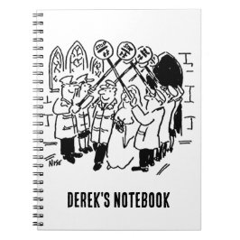 Caderno Espiral Homem-Lupa Casando-se com Guarda de Honra