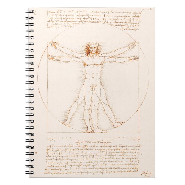 Caderno Espiral Homem Vitruviano | Leonardo da Vinci | (Frente)