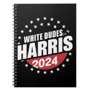 Caderno Espiral Homens Brancos Para Kamala Harris Eleição 2024