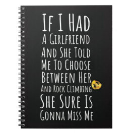 Caderno Espiral Homens Engraçados Escalando Presentes Derrubando C