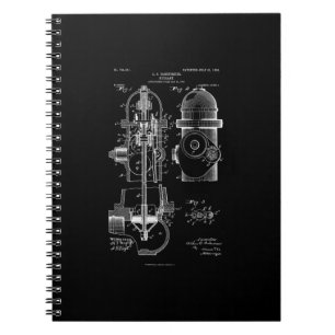 Caderno Espiral Homens Presentes de Bombeiros de Patentes de Incê