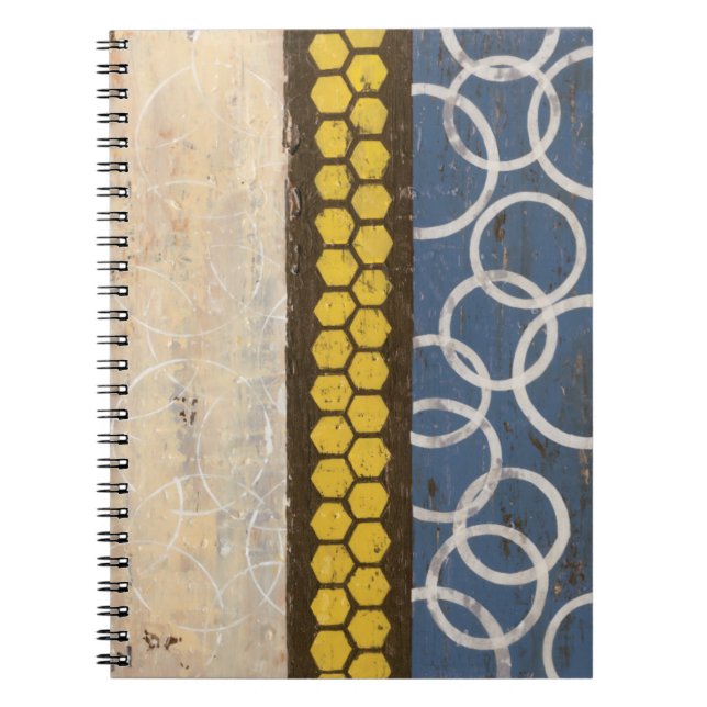 Caderno Espiral Honey Comb Abstrato I (Frente)