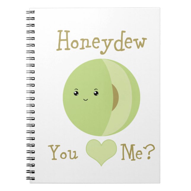 Caderno Espiral Honeydew, você me ama? (Frente)