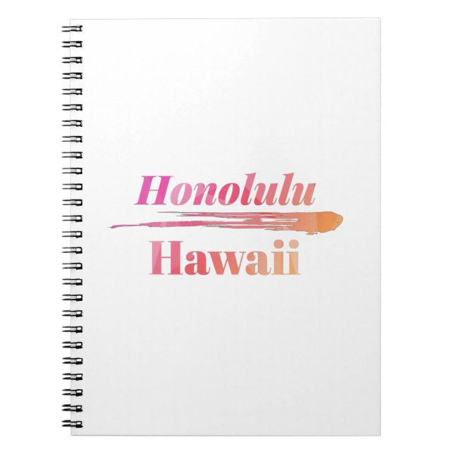 Caderno Espiral Honolulu Hawaii Low Poly (Frente)