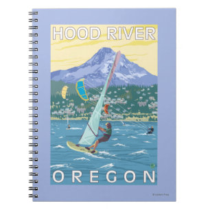 Caderno Espiral Hood River, ORWind Surfers & Kite Boarders