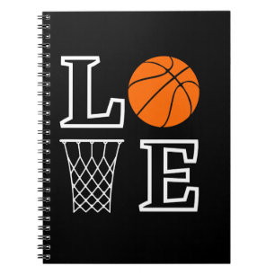 Caderno Espiral Hoops de basquete, Presente de Jogador de Basquete