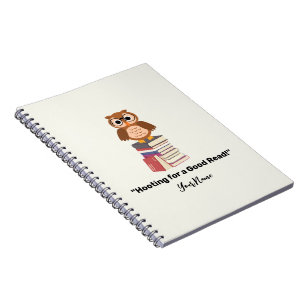 Caderno Espiral "Hoot for a Good Read!" Amante de livros