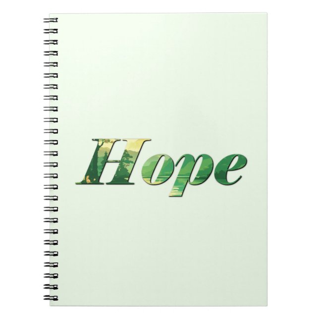 Caderno Espiral Hope. (Frente)