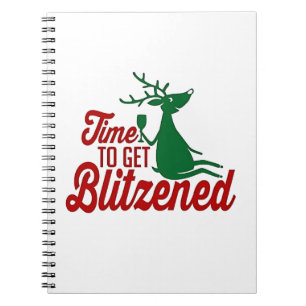 Caderno Espiral Hora de ficar Blitzinado Renas Cristão 