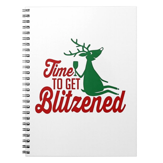 Caderno Espiral Hora de ficar Blitzinado Renas Cristão  (Frente)