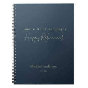 Caderno Espiral Hora de Relaxar e Desfrutar da Aposentadoria Perso