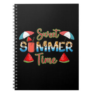 Caderno Espiral Hora de Verão Doce Colorido Melancia