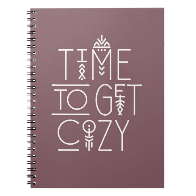 Caderno Espiral Hora moderna de pegar o Design Cozy (Frente)