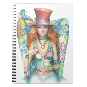Caderno Espiral Hora para o chá, Hatter louco