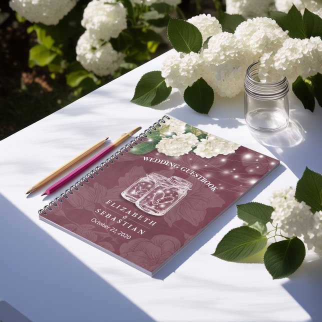 Caderno Espiral Horário do Guestbook Jason Hydrangea (Criador carregado)